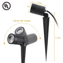 LED Landscape Light 10W 3000K 630 Lumens Black IP67 3 Year Warranty - Accent Light - Stake Mount
