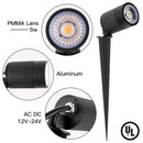 LED Landscape Light 10W 3000K 630 Lumens Black IP67 3 Year Warranty - Accent Light - Stake Mount