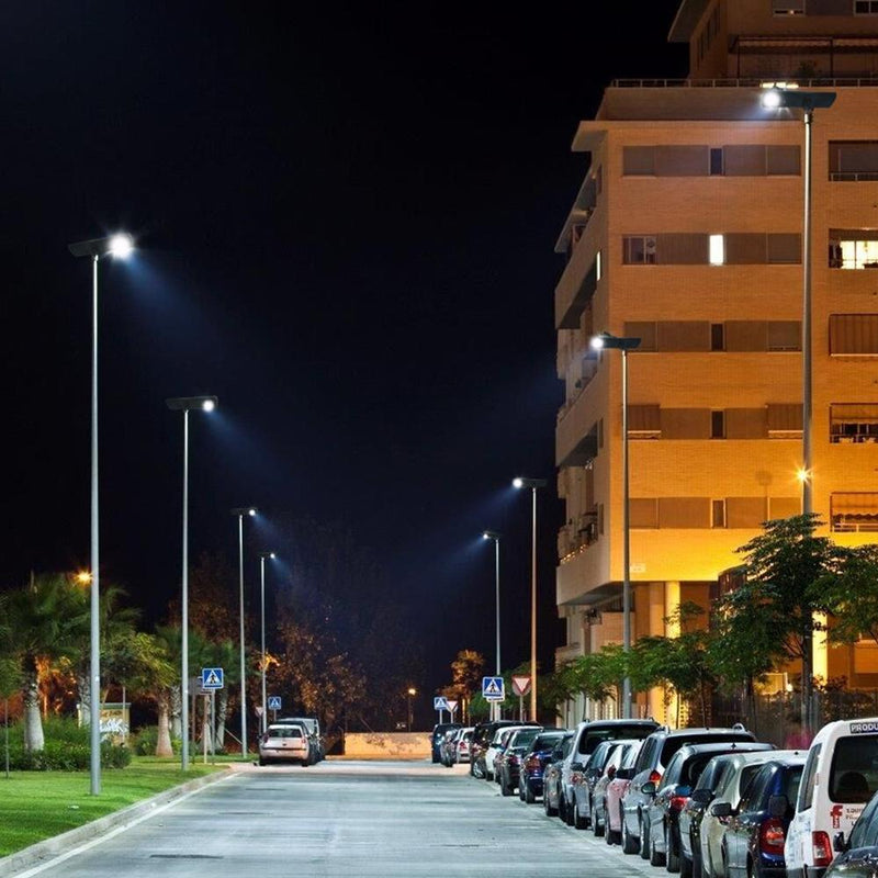 Solar LED Street/Pathway Light 5700K/4000K 18000 Lumens IP65 3 Year Warranty - Solar Panel 82W - LED 120W - With Remote Control