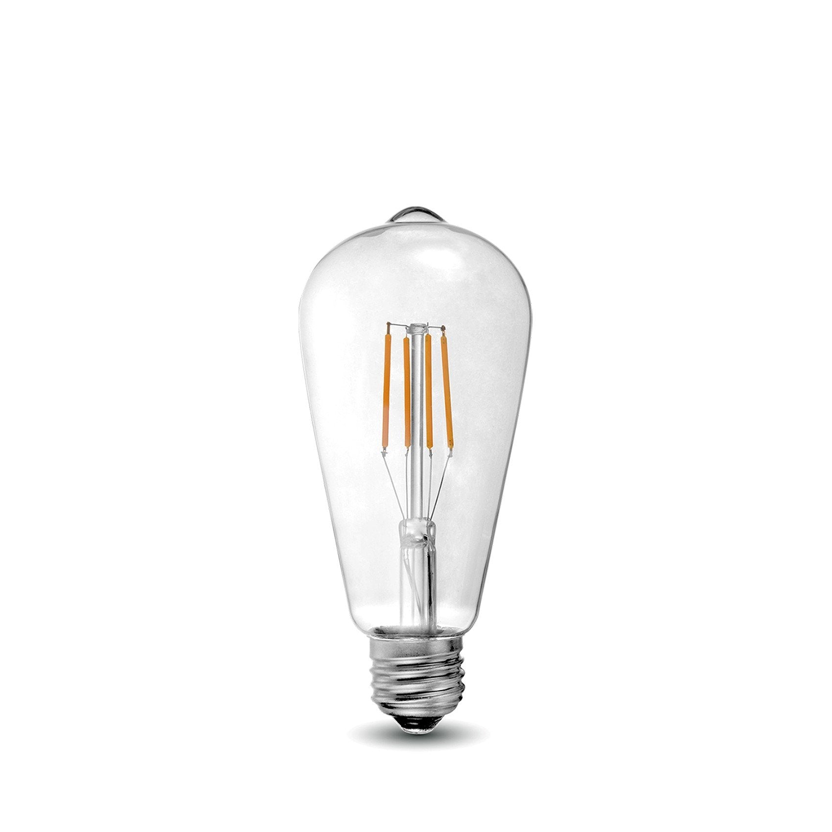 LED Filament Bulb - ST21 - E26 Base - 6.2W 2700K 400 Lumens UL ES Certified - Clear - Vintage - Dimmable