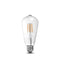 LED Filament Bulb - ST21 - E26 Base - 6.2W 2700K 400 Lumens UL ES Certified - Clear - Vintage - Dimmable