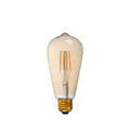 LED Filament Bulb - ST21 - E26 Base - 6.2W 2200K 400 Lumens UL ES Certified - Amber - Vintage - Dimmable