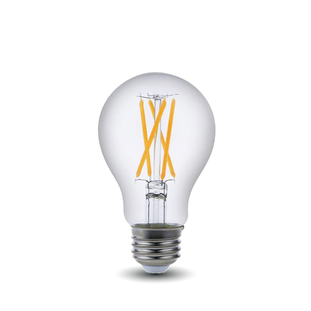 LED Filament Bulb - A19 - E26 Base - 8.5W 2700K 800 Lumens UL ES Certified - Clear - Vintage - Dimmable