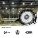 LED UFO High Bay 300W 5000K 45000 Lumens IP66 UL DLC Premium - Dimmable - Hook Mount - V7
