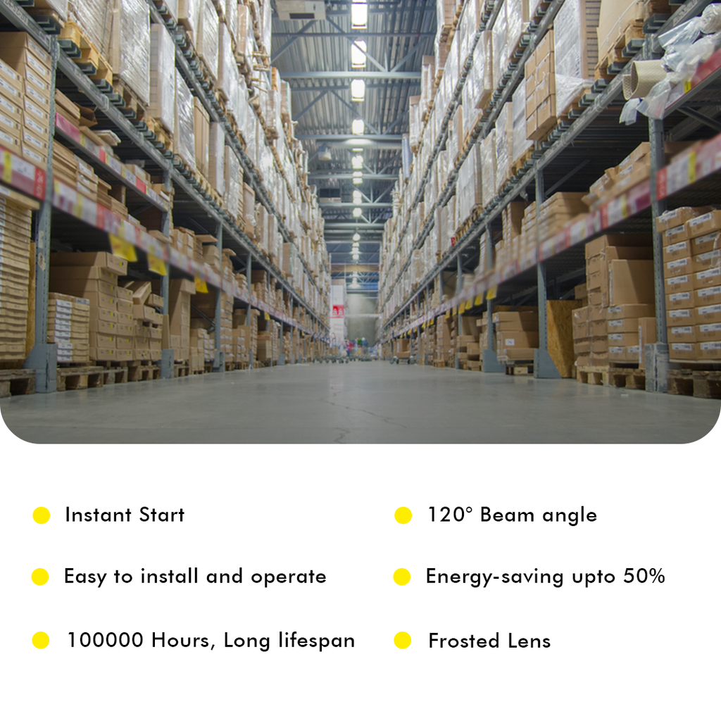 4ft LED Linear High Bay 160W 5000K 22250 Lumens - Frosted - DLC Premium 5 Year Warranty - Dimmable - Chain Mount