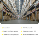 2ft LED Linear High Bay 161W 5000K 23220 Lumens - Clear - DLC Premium 5 Year Warranty - Dimmable - Chain Mount