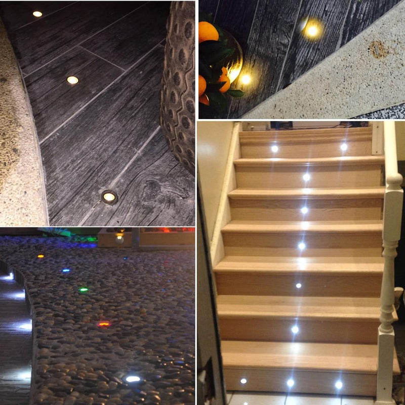 LED Landscape/Deck Light 0.6W Each 3000K IP67 3 Year Warranty - Ground Patio Kit - 10 Pieces With Driver