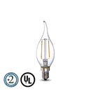 LED Light Bulb BA11 E12 Base 4.5W 2700K 250 Lumens Dimmable - Clear - Vintage