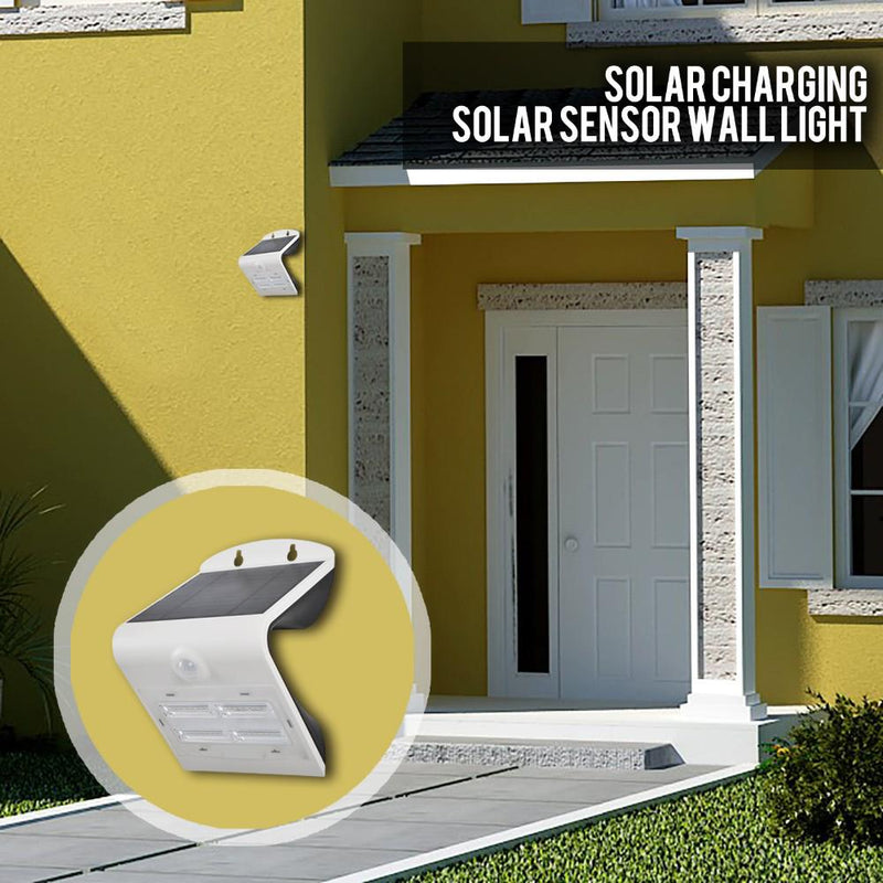 Solar LED Wall Mount Light 400 Lumens 6000K IP65 - Solar Panel 2.3W - LED 3.2W
