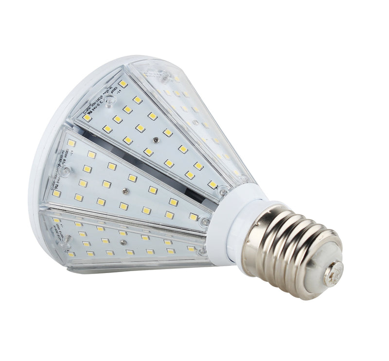 LED Corn Bulb - Post Top - Bottom Socket - 30W 5700K 3500 Lumens - E39 Base -  360 Degree - IP64 UL DLC Certified 5 Year Warranty