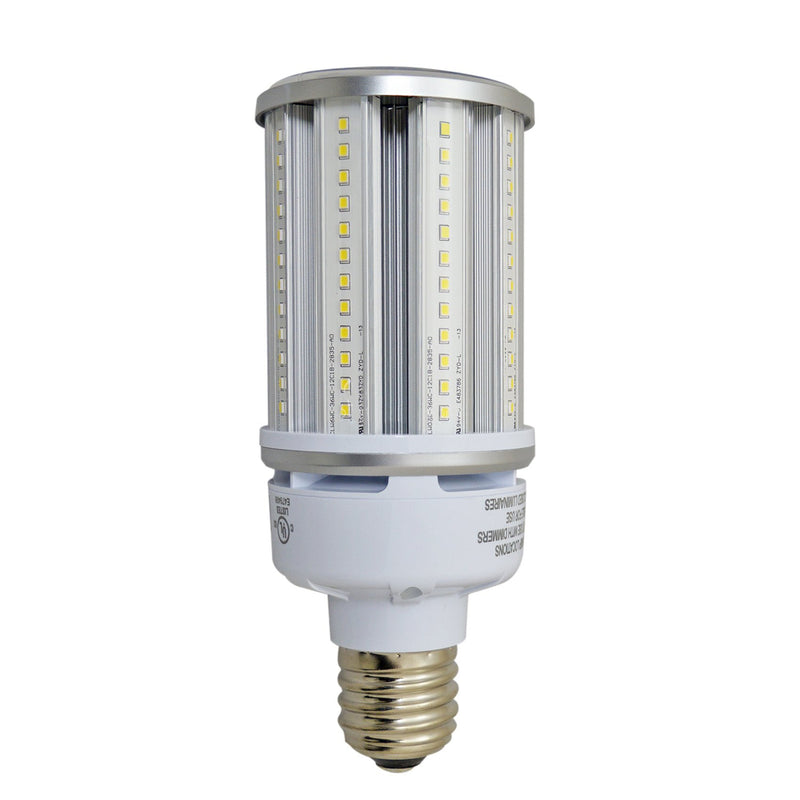 LED Corn Bulb 36W - Clear - 360 Degree - E26 & E39 Base - IP65 UL DLC Certified 5 Year Warranty