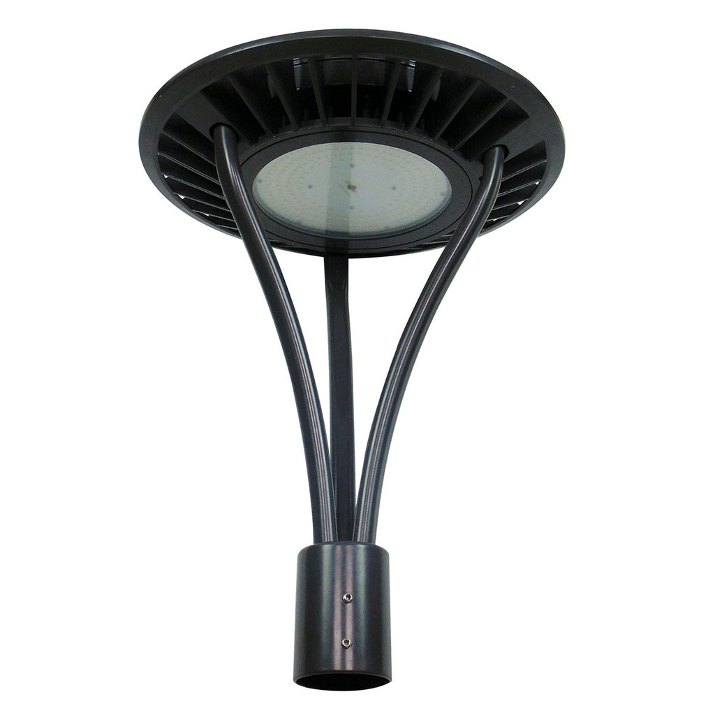 LED Post Top Light 150W 5000K 16200 Lumens IP65 ETL DLC 5 Year Warranty - Dimmable - With Photocell