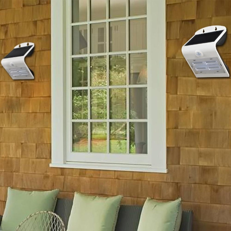 Solar LED Wall Mount Light 400 Lumens 6000K IP65 - Solar Panel 2.3W - LED 3.2W