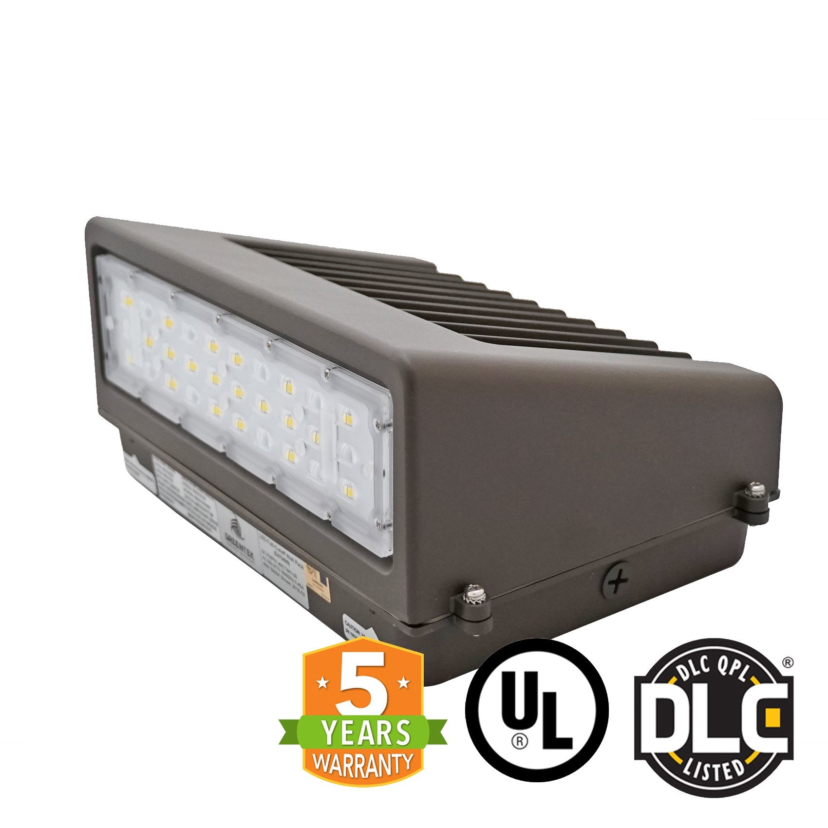 LED Wall Pack - 60W 5000K 8100 Lumens IP65 UL DLC Certified 5 Year Warranty - With Photocell - Full Cutoff - Dark Sky
