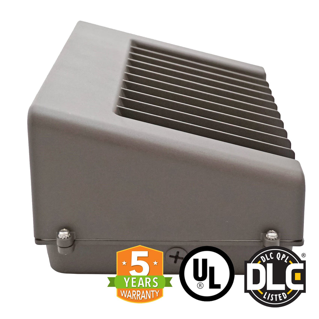 LED Wall Pack - 40W 5000K 5500 Lumens IP65 UL DLC Certified 5 Year Warranty - Full Cutoff - Dark Sky