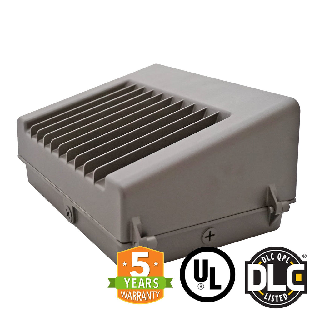 LED Wall Pack - 40W 5000K 5500 Lumens IP65 UL DLC Certified 5 Year Warranty - Full Cutoff - Dark Sky
