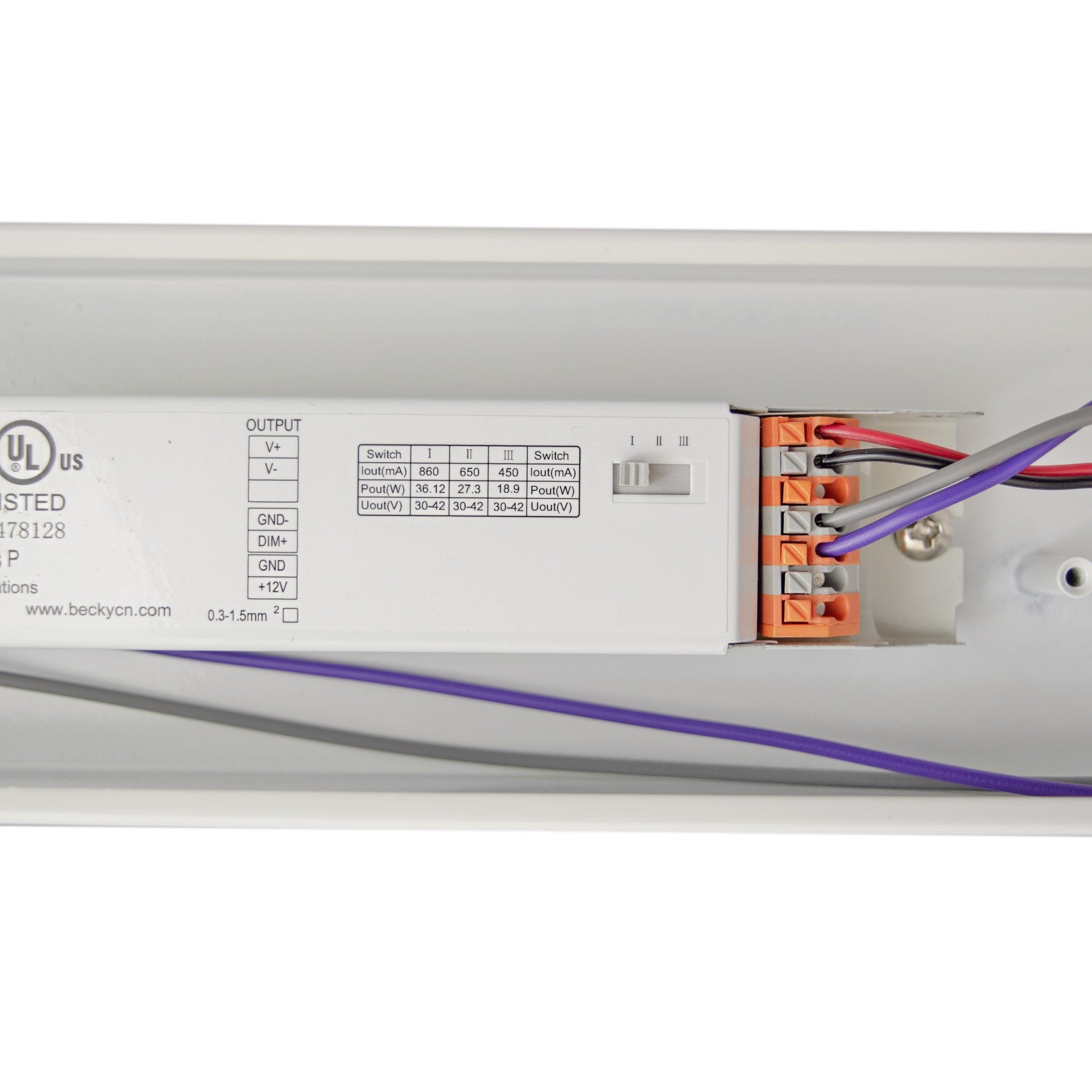 4ft LED Linear Strip Light 5400 Lumens - Selectable Wattage 20W, 30W, 40W - UL, DLC 5 Year Warranty