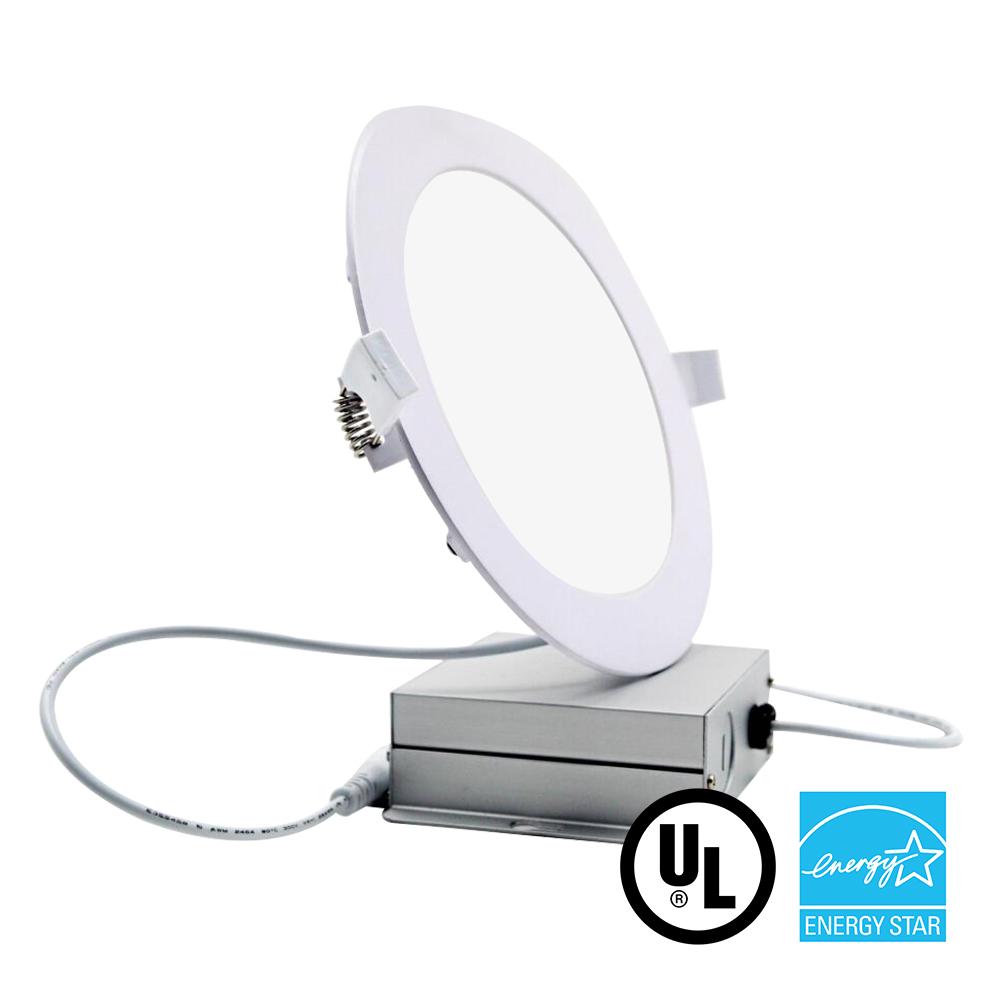 6 Inch LED Downlight 12.5W 750 Lumens - Clear - ETL ES Certified 5 Year Warranty - Dimmable - With Driver Remote