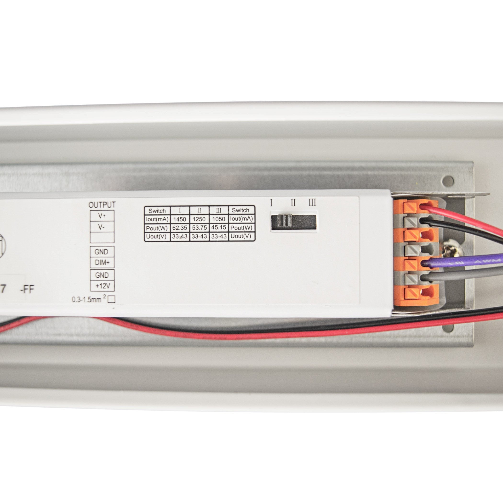 8ft LED Linear Strip Light 9450 Lumens - Selectable Wattage 50W, 60W, 70W - UL, DLC 5 Year Warranty