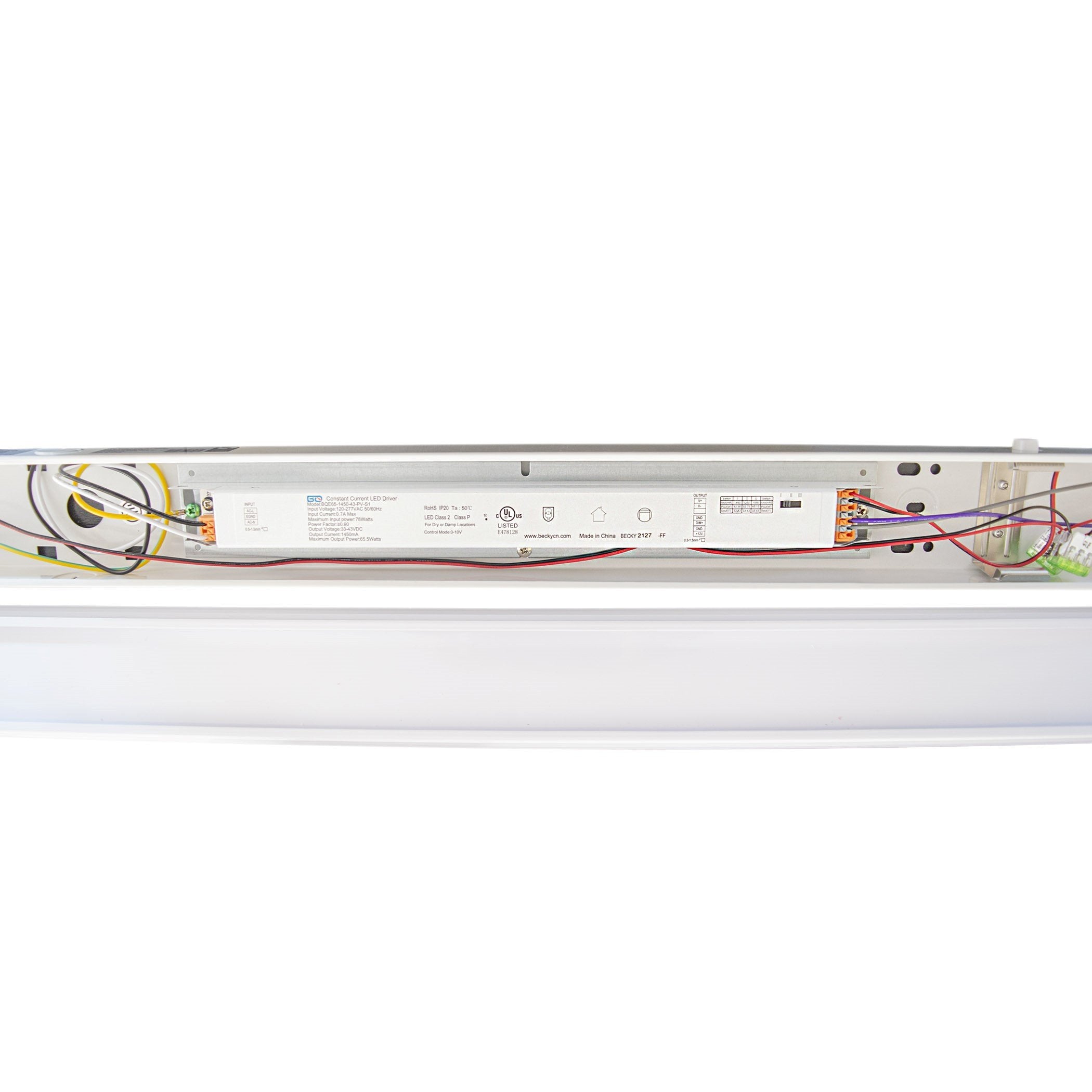 8ft LED Linear Strip Light 9450 Lumens - Selectable Wattage 50W, 60W, 70W - UL, DLC 5 Year Warranty