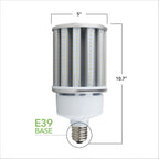 LED Corn Bulb 80W 10000 Lumens - Clear - E39 Base -  360 Degree - IP65 UL DLC Certified 5 Year Warranty