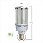 LED Corn Bulb 36W - Clear - 360 Degree - E26 & E39 Base - IP65 UL DLC Certified 5 Year Warranty