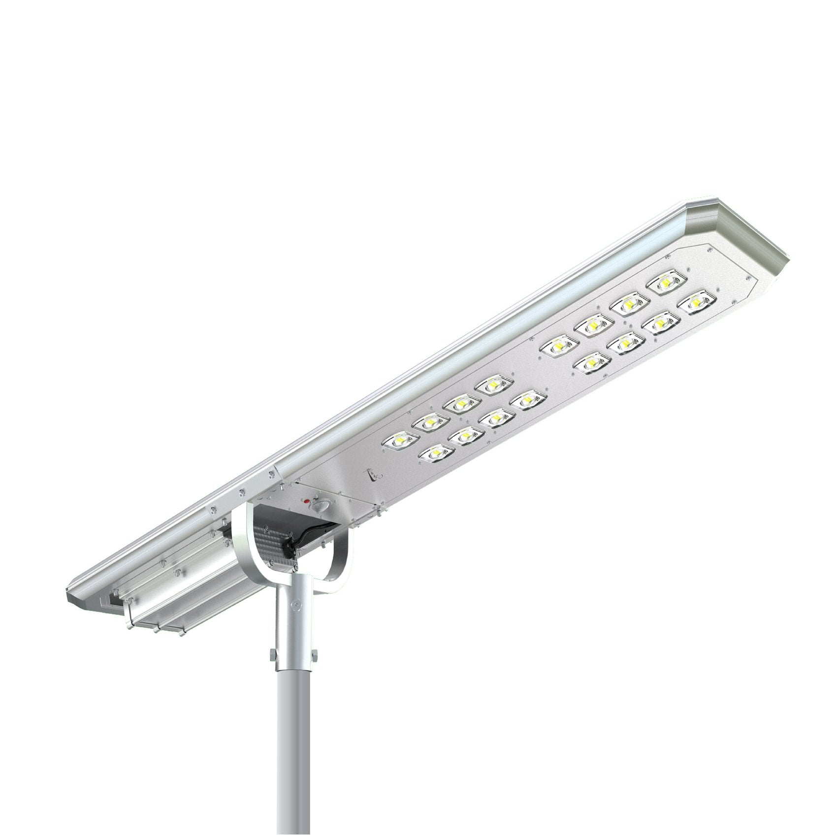 Solar LED Street/Pathway Light - Tempered Glass - 100W 10000 Lumens IP65 - Dusk to Dawn - With Motion Sensor