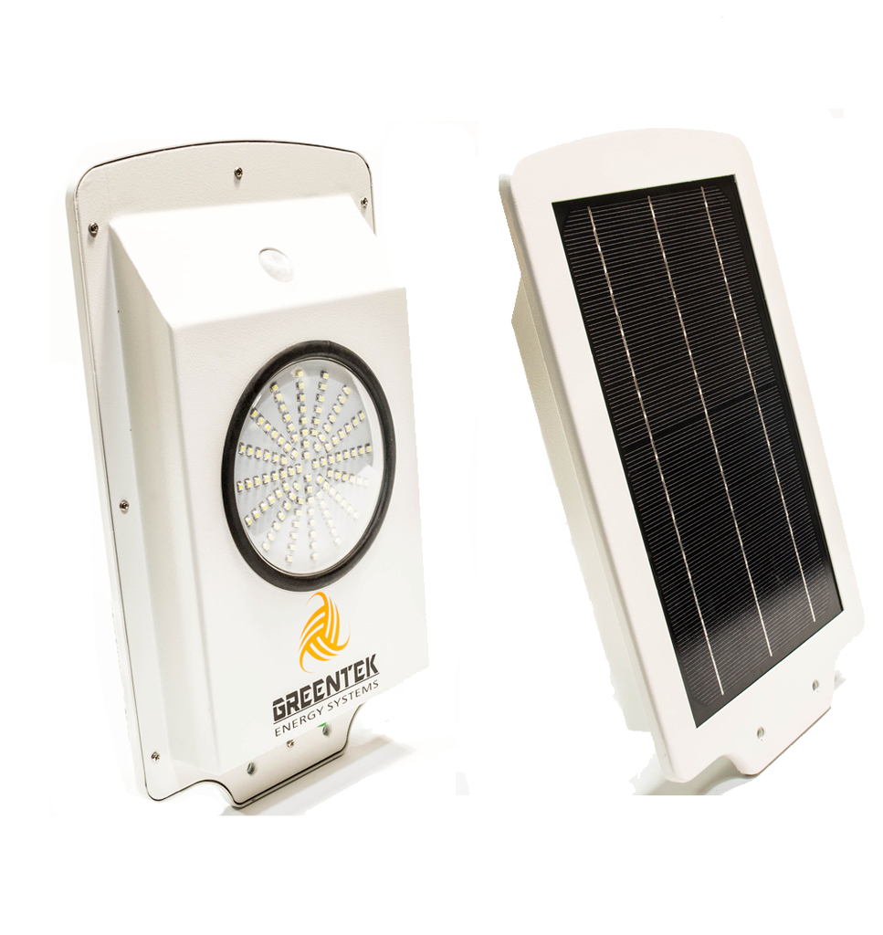 Solar LED Street/Pathway Light 6W 6000K 650 Lumens - Solar Panel 12W - With Motion Sensor