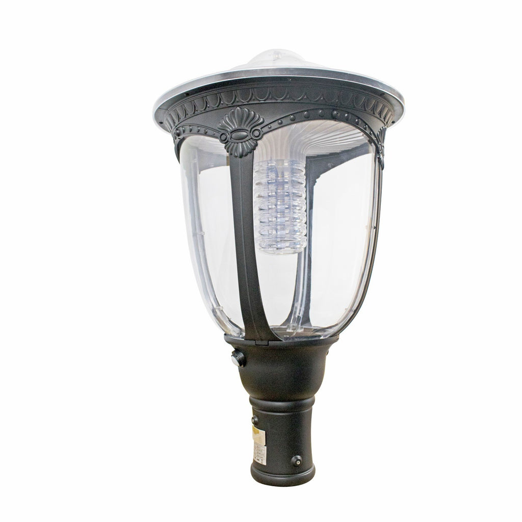 Solar Post Top LED Lamp 2000 Lumens IP65 - Solar Panel 12.5W - LED Street/Garden/Park Light - With Motion Sensor