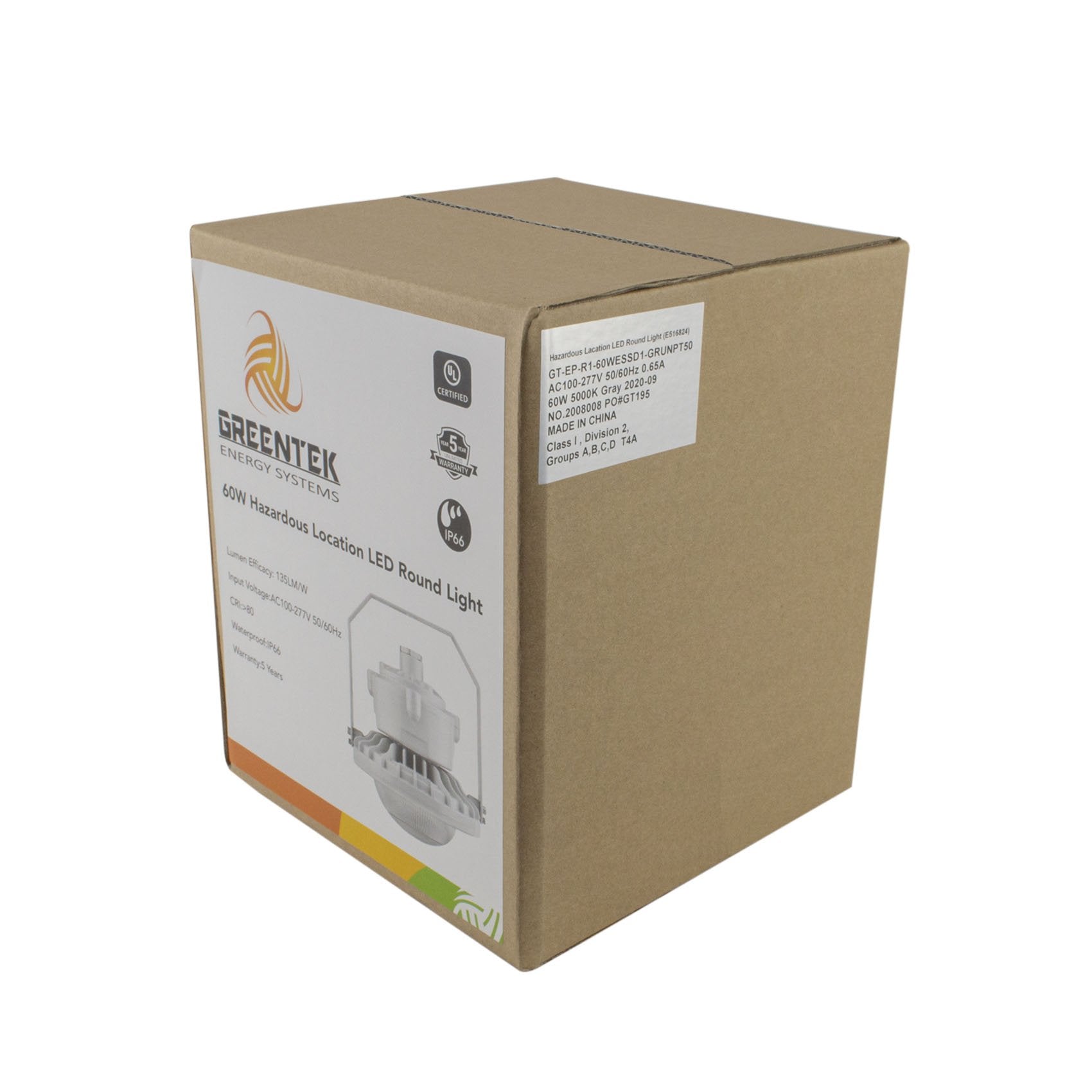 LED Explosion Proof Light 60W 5000K 8400 Lumens - IP66 UL844 Certified - Class I Division 2 Hazardous Locations