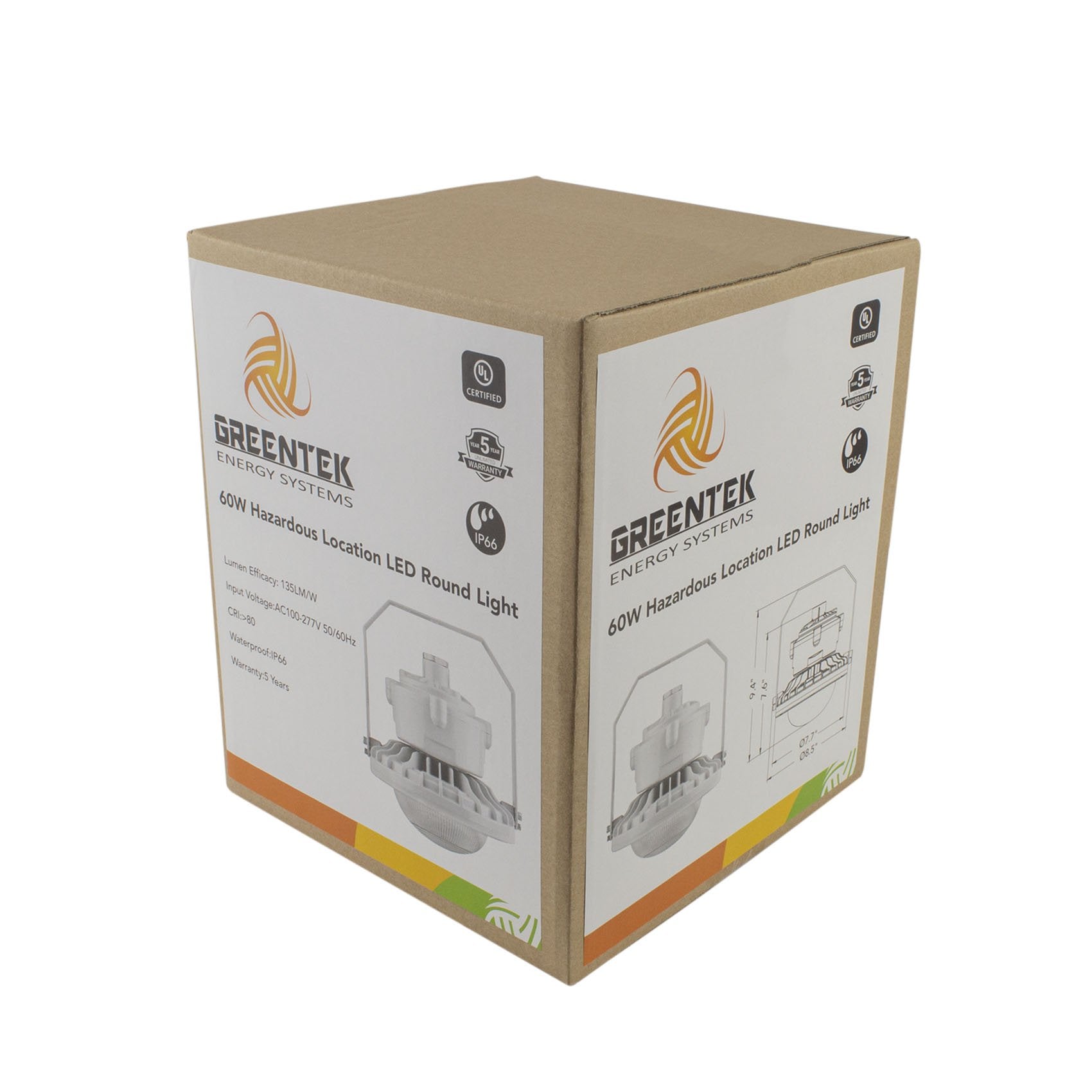 LED Explosion Proof Light 60W 5000K 8400 Lumens - IP66 UL844 Certified - Class I Division 2 Hazardous Locations