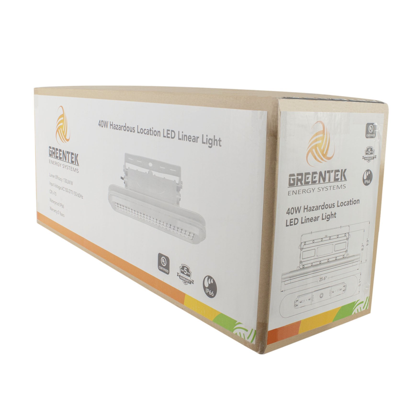 LED Explosion Proof Light 40W 5000K 5600 Lumens - IP66 UL844 Certified - Class I Division 2 Hazardous Locations