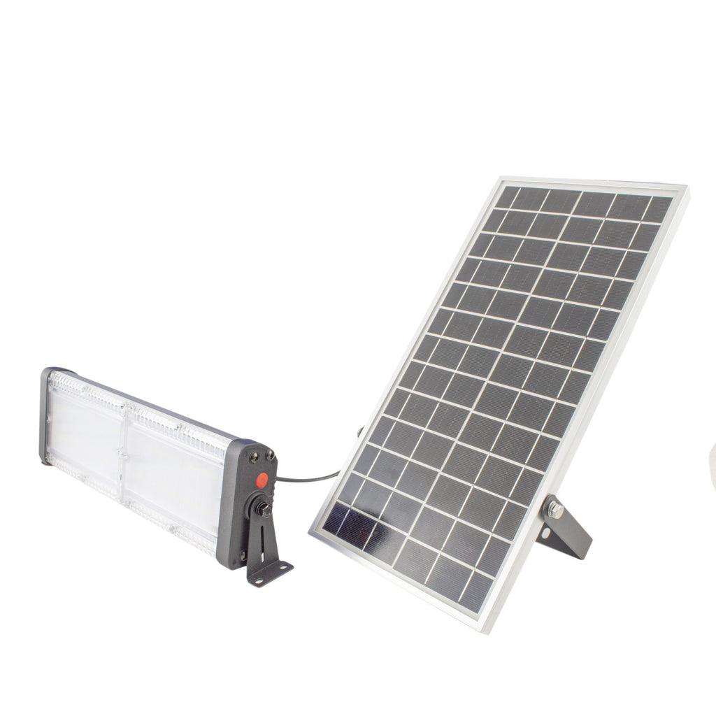 Solar Yard Light - Toughened Glass - 6000 Lumens 6000K IP65 - Solar Panel 14W - With Remote Control