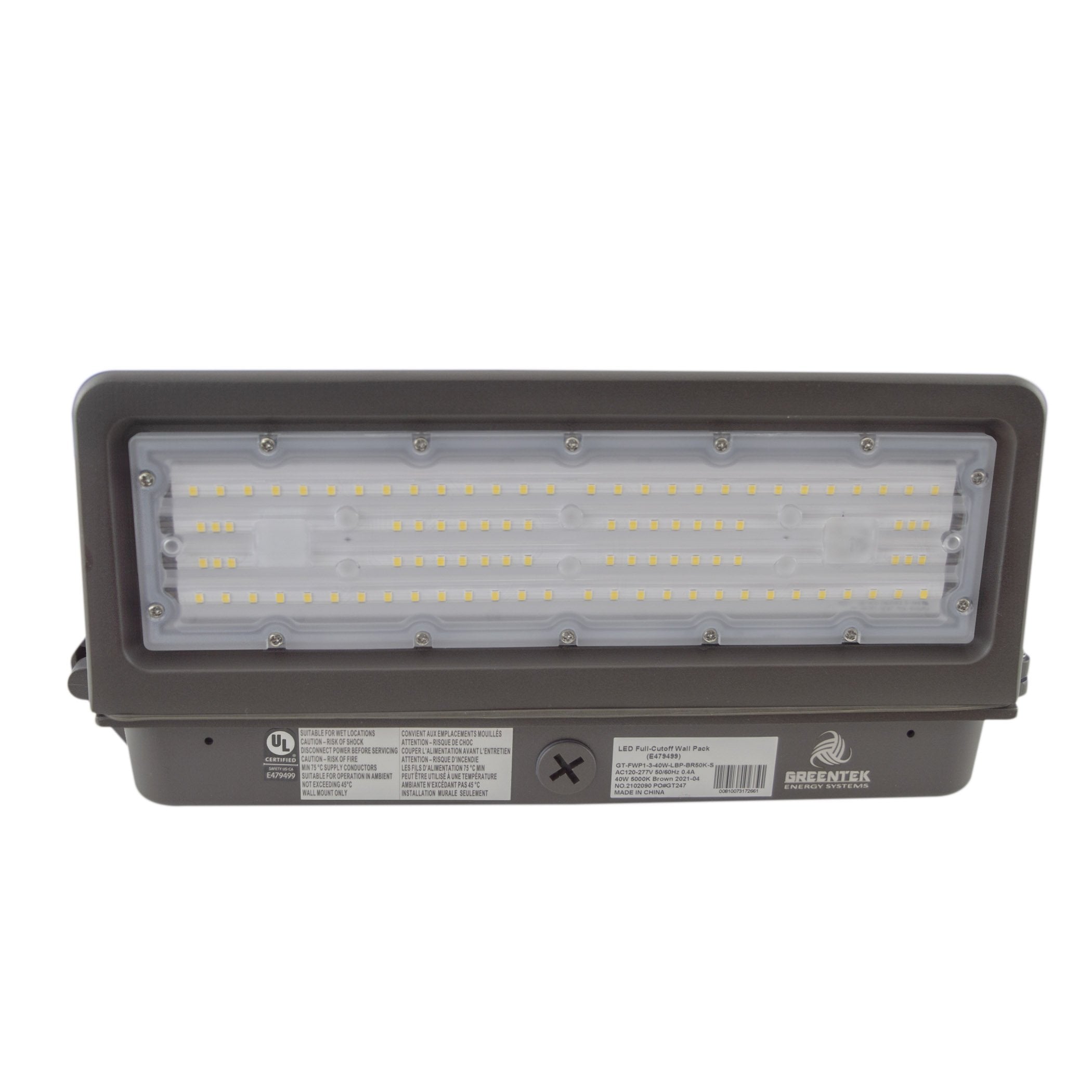 LED Wall Pack - 40W 5000K 5520 Lumens IP65 UL DLC Certified 5 Year Warranty - Full Cutoff - Dark Sky