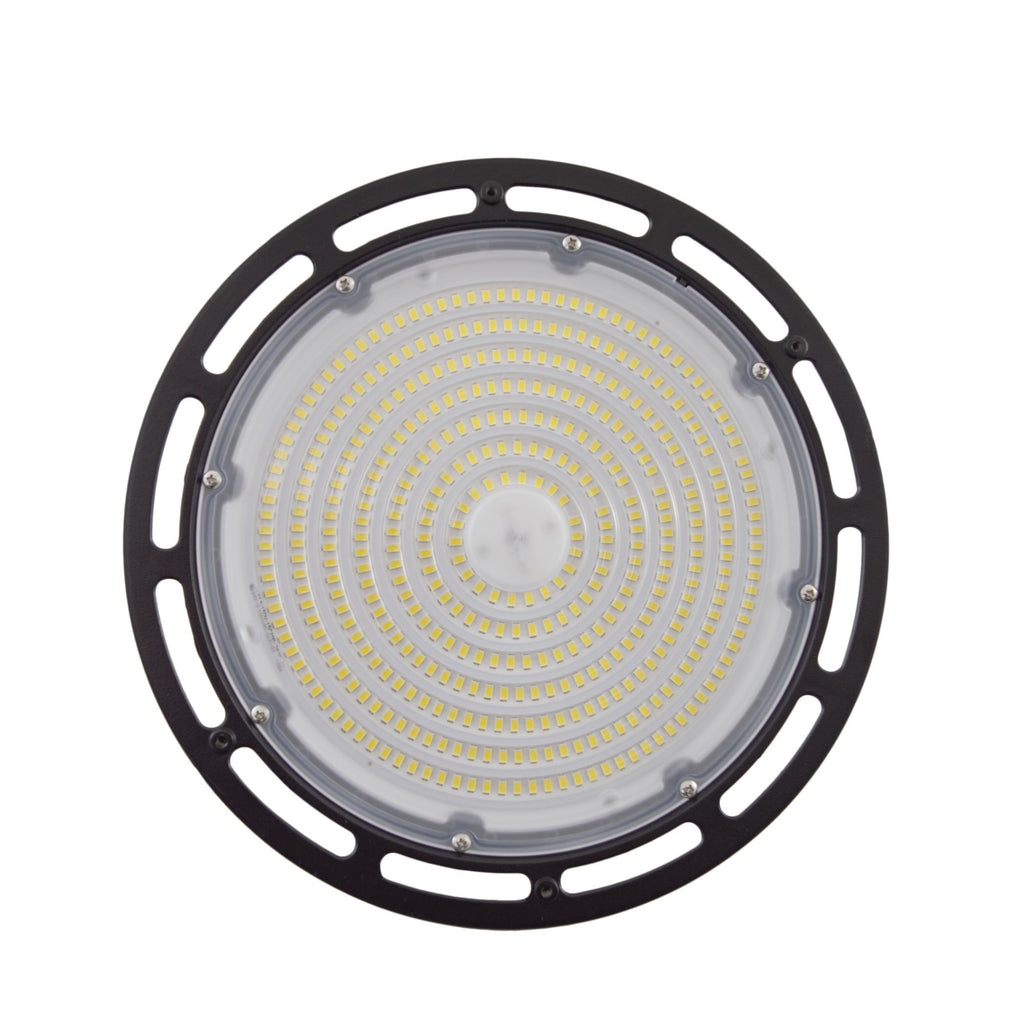 LED UFO High Bay 150W 21600 Lumens IP65 DLC Premium 5 Year Warranty - Hook Mount - High Voltage - V2