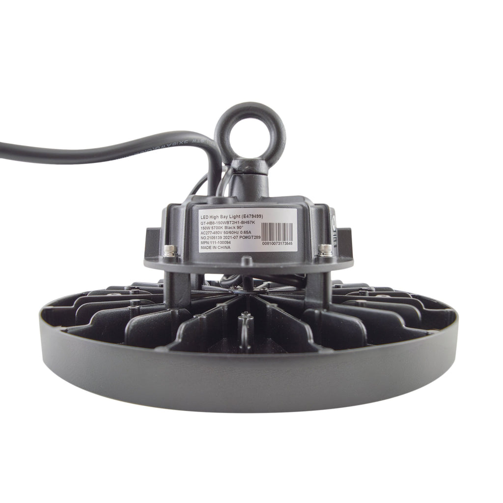LED UFO High Bay 150W 21850 Lumens IP65 DLC Premium 5 Year Warranty - Hook Mount - V2