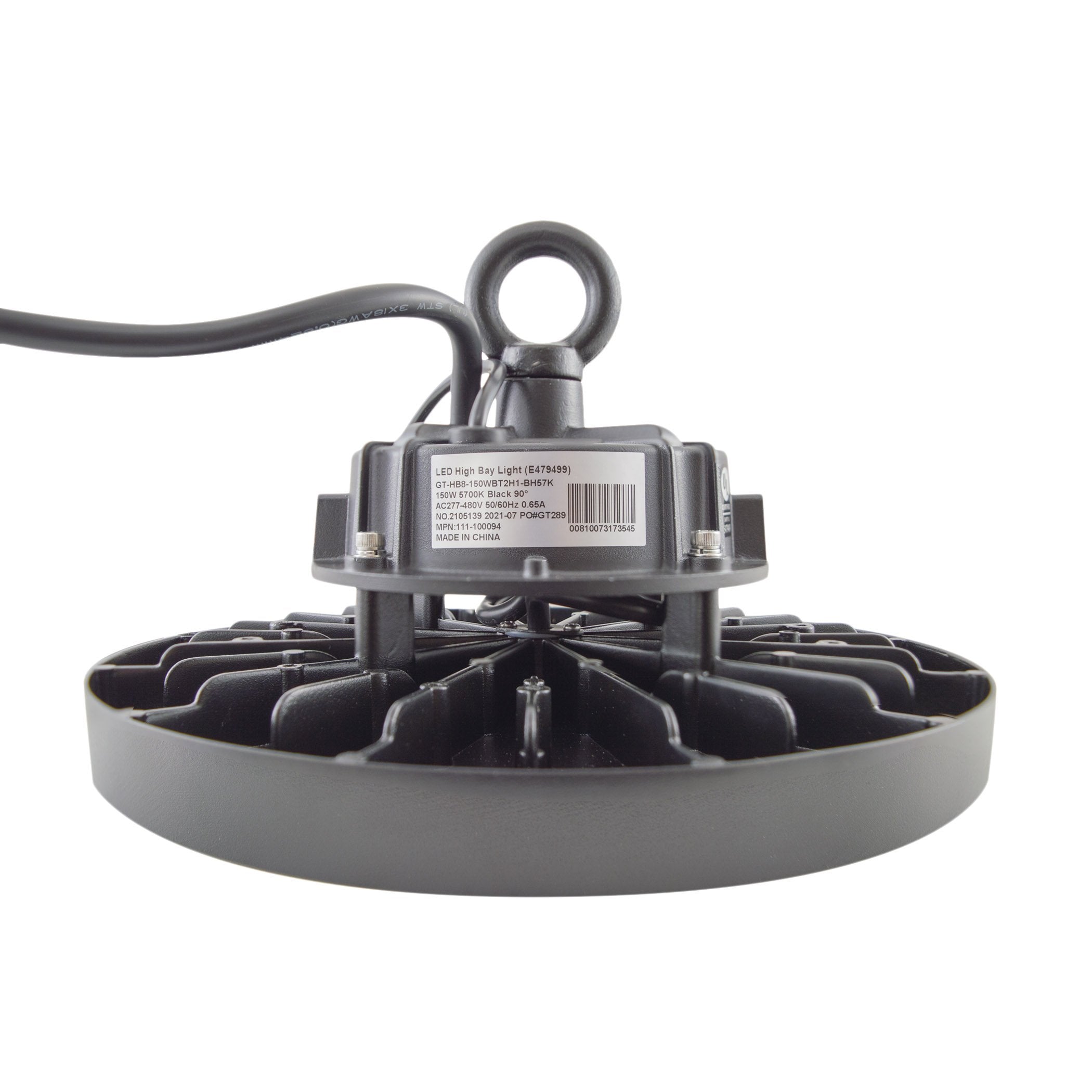 LED UFO High Bay 150W 21850 Lumens IP65 DLC Premium 5 Year Warranty - Hook Mount - V2