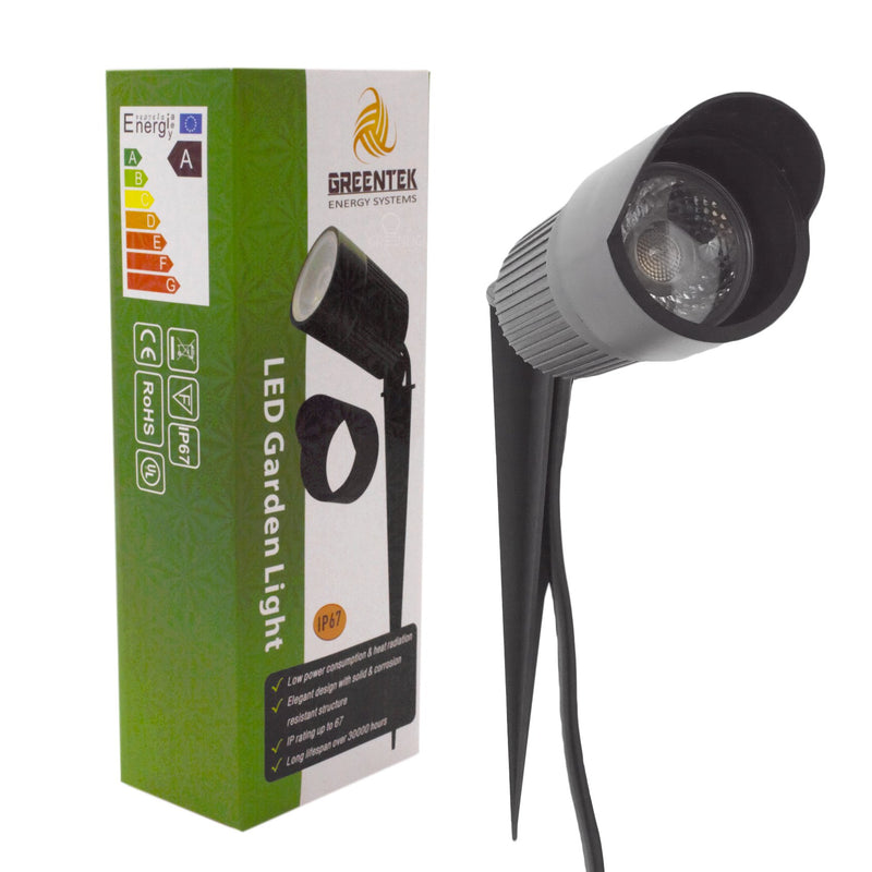 LED Landscape Light 10W 3000K 630 Lumens Black IP67 3 Year Warranty - Accent Light - Stake Mount