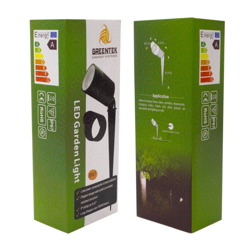 LED Landscape Light 10W 3000K 630 Lumens Black IP67 3 Year Warranty - Accent Light - Stake Mount