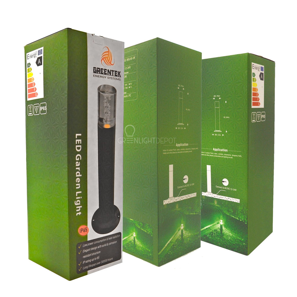 LED Lanscape Light - Round Column Bollard 12W 3000K Bronze IP65 3 Year Warranty