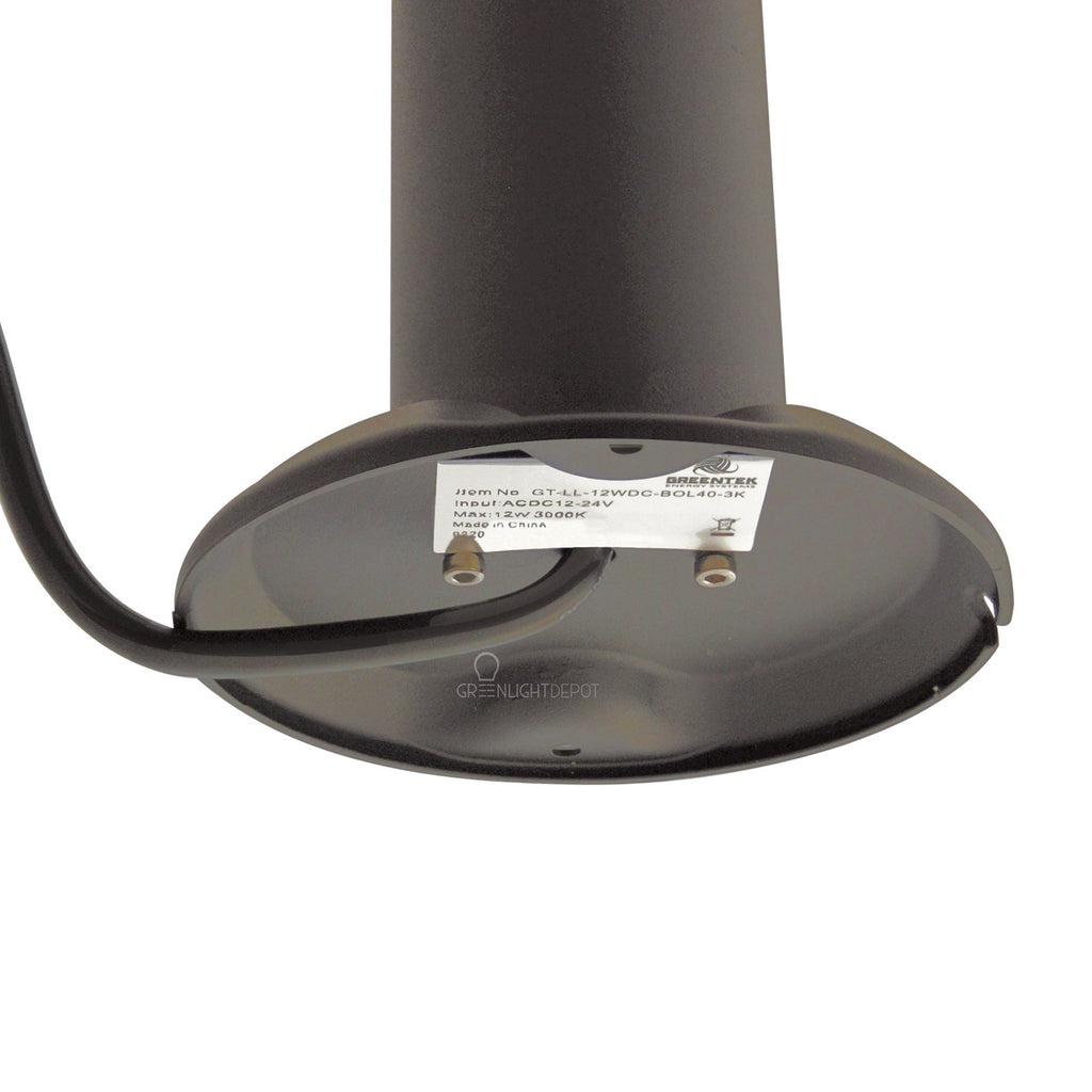 LED Lanscape Light - Round Column Bollard 12W 3000K Bronze IP65 3 Year Warranty