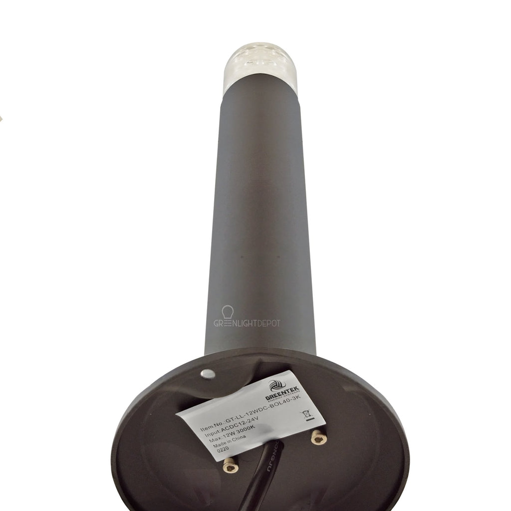 LED Lanscape Light - Round Column Bollard 12W 3000K Bronze IP65 3 Year Warranty