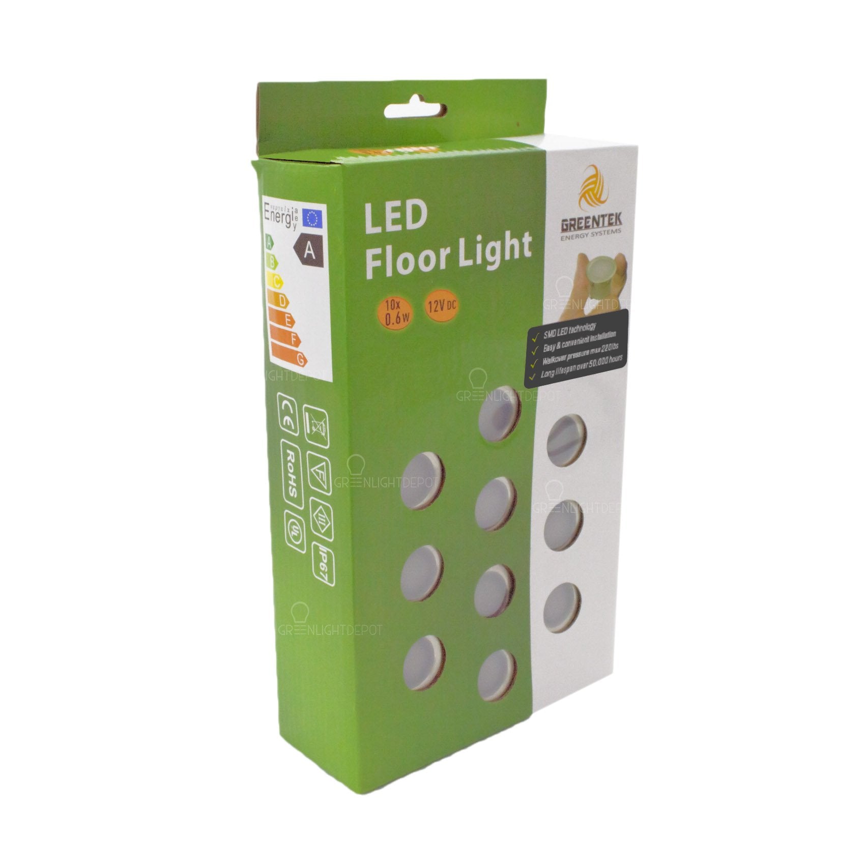 LED Landscape/Deck Light 0.6W Each 3000K IP67 3 Year Warranty - Ground Patio Kit - 10 Pieces With Driver