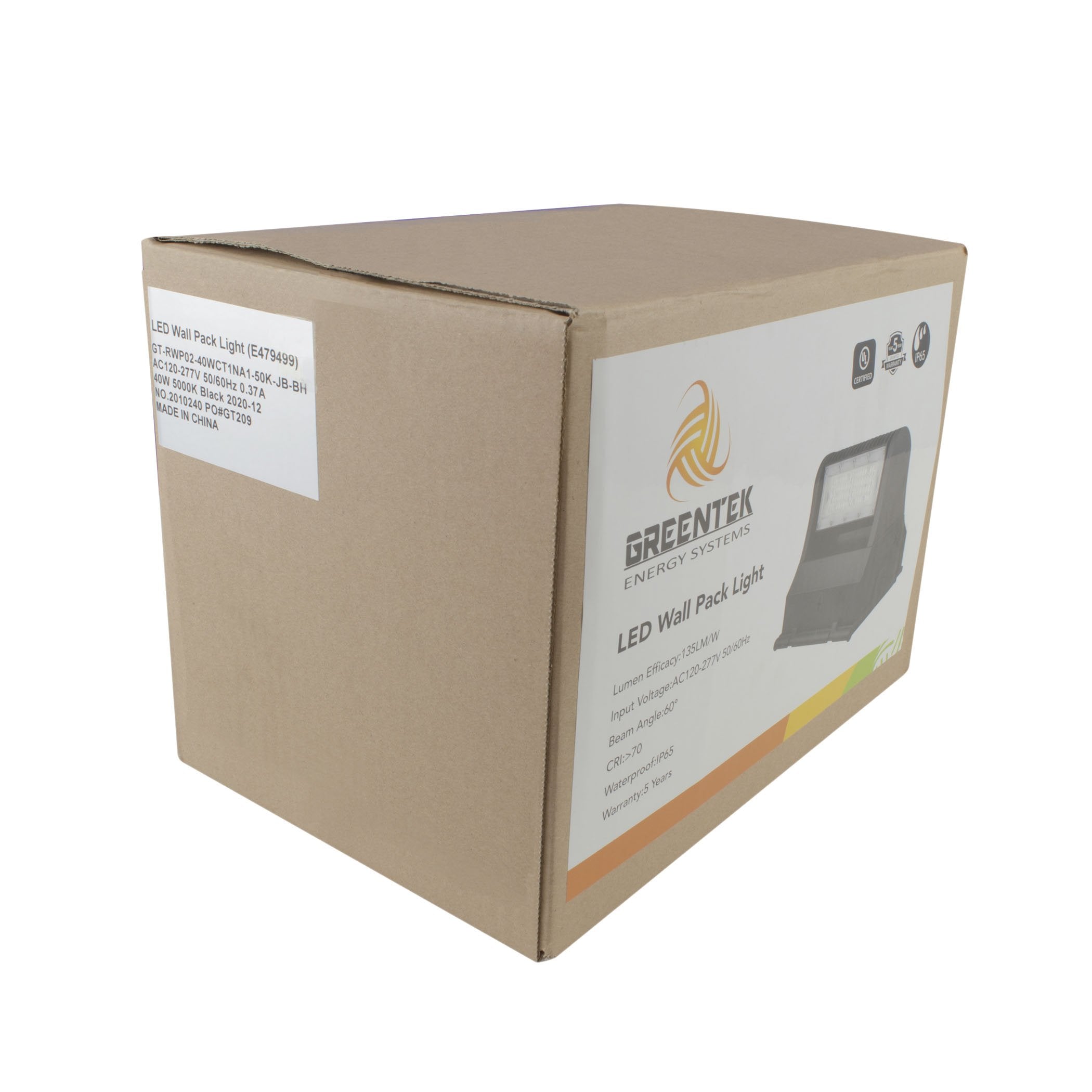 Rotatable LED Wall Pack - 40W 5000 Lumens IP65 UL DLC Certified 5 Year Warranty - With Junction Box