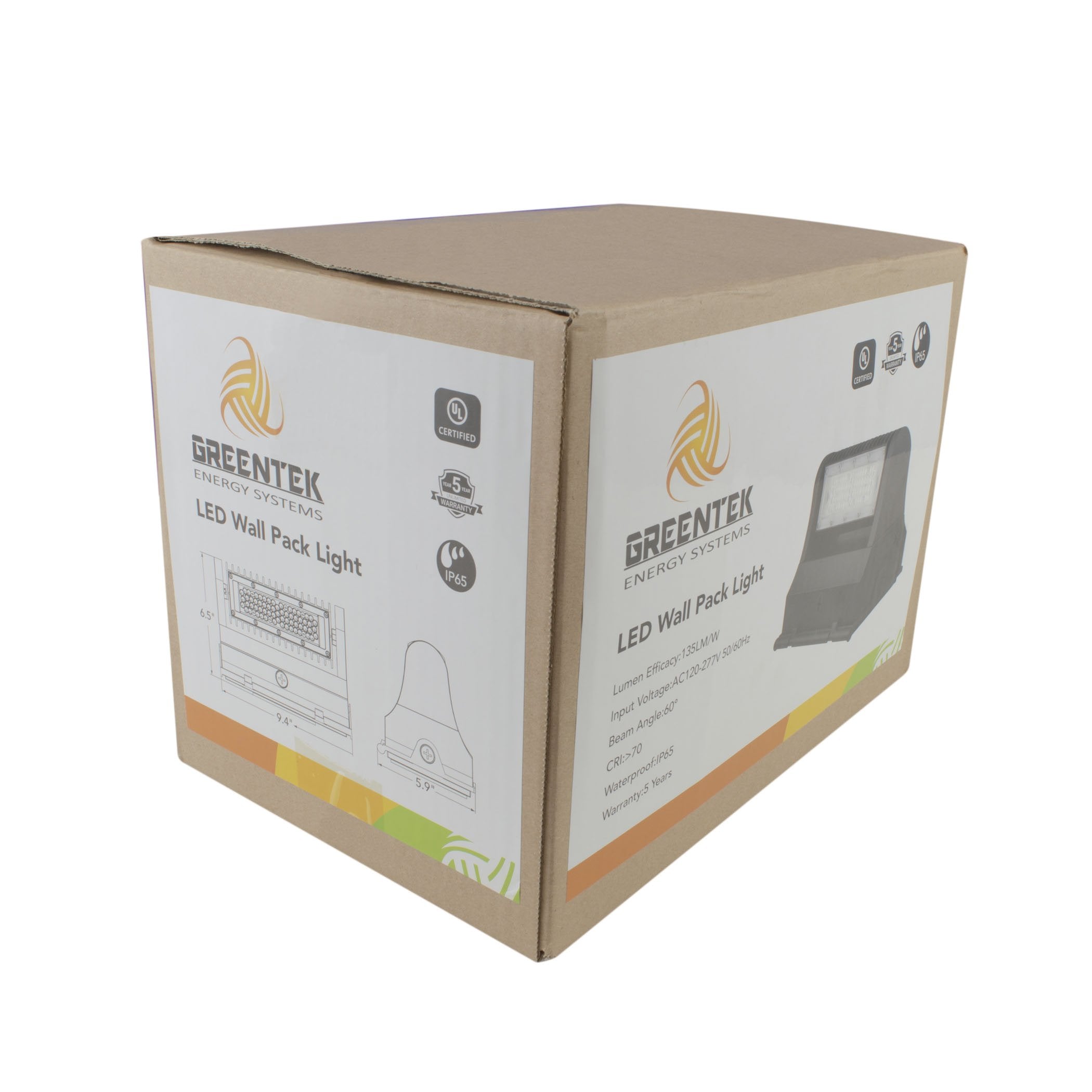 Rotatable LED Wall Pack - 40W 5000 Lumens IP65 UL DLC Certified 5 Year Warranty - With Junction Box