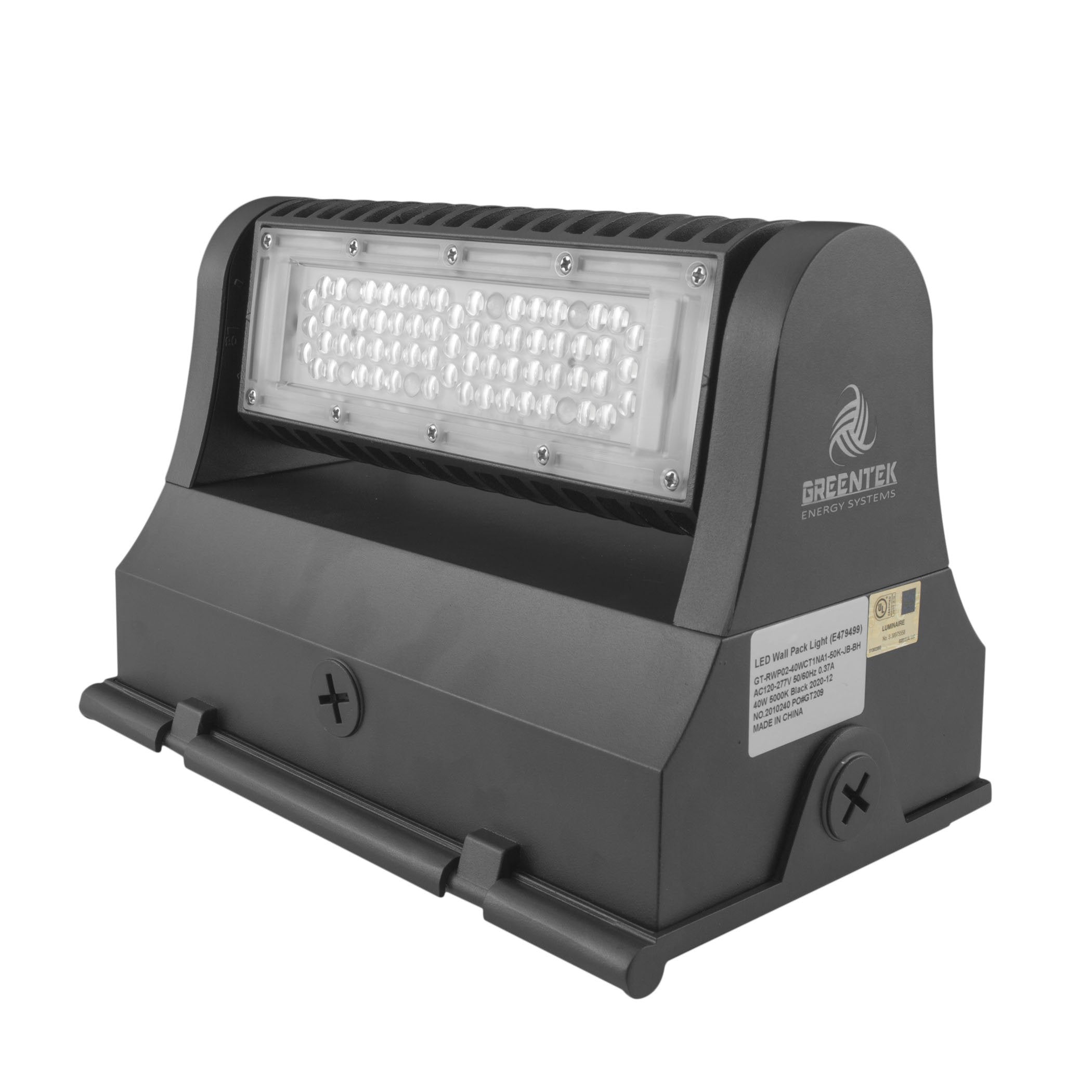 Rotatable LED Wall Pack - 40W 5000 Lumens IP65 UL DLC Certified 5 Year Warranty - With Junction Box