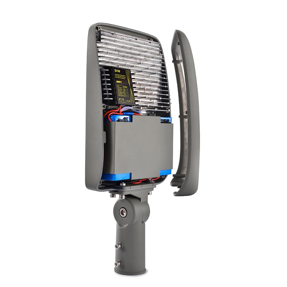 Solar Cylindrical Panel Fixture 6000K 2400 Lumens IP65 3 Year Warranty - Solar Panel 140W - LED 20W