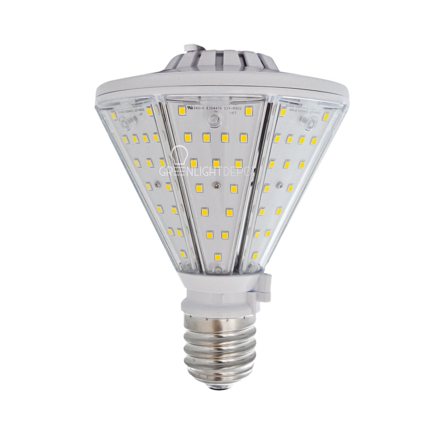 LED Corn Bulb - Post Top - Bottom Socket - 30W 5700K 3500 Lumens - E39 Base -  360 Degree - IP64 UL DLC Certified 5 Year Warranty