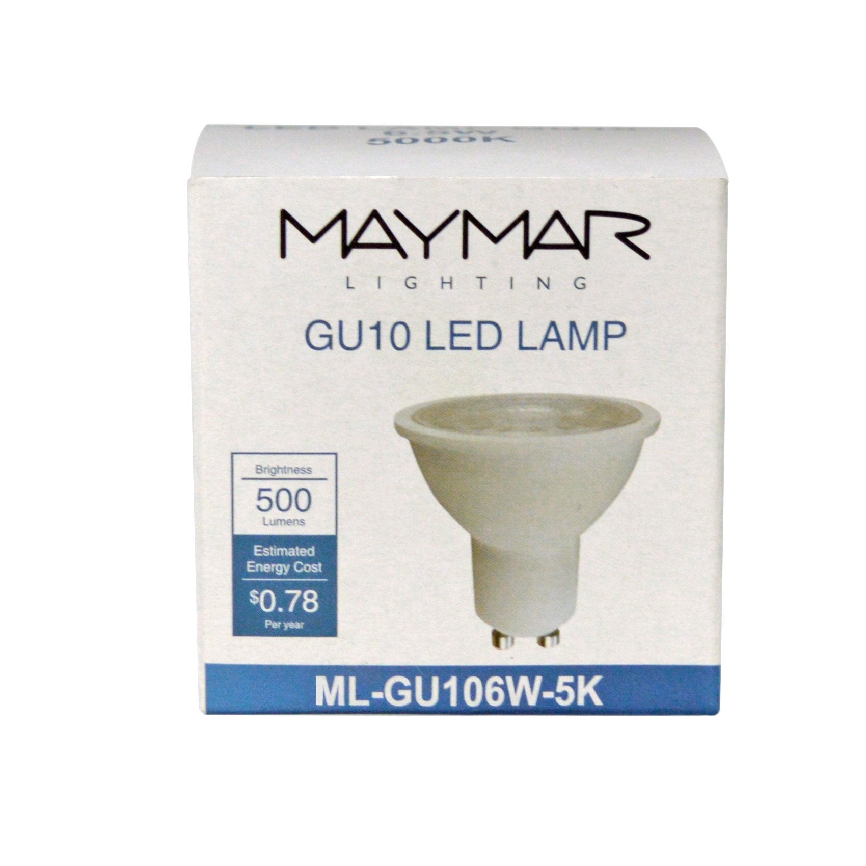 LED Light Bulb - GU10 - E26 Base - 6.5W 500 Lumens UL ES Certified - Dimmable