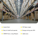 2ft LED Linear High Bay 165W 23100 Lumens - Frosted - UL DLC Certified 5 Year Warranty - Dimmable - Chain Mount
